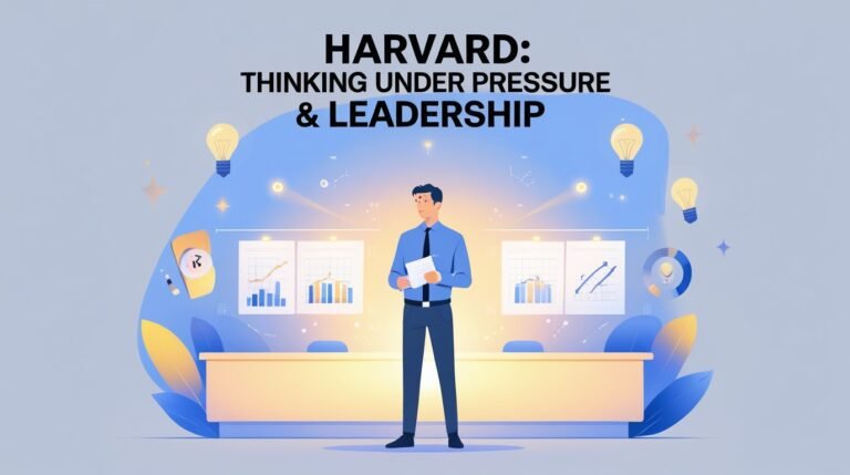 What Harvard Really Teaches You About Thinking Under Pressure and Leading With Clarity: